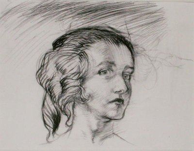 Tête de fille - Arthur Rackham