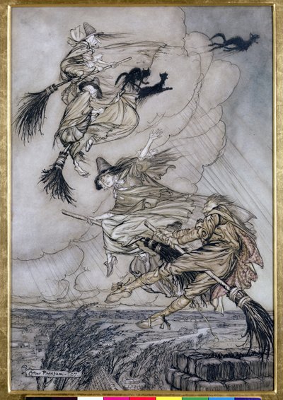 Hé ! Monte la cheminée, fille ! Hé après toi !, illustration dans Les Légendes d