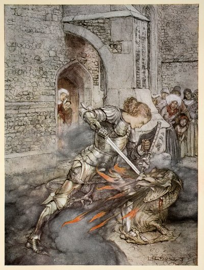 Comment Sir Lancelot a combattu avec un dragon amical, illustration de 
