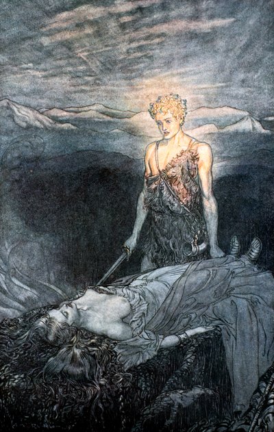 Illustration de Siegfried et le Crépuscule des dieux, 1924 - Arthur Rackham