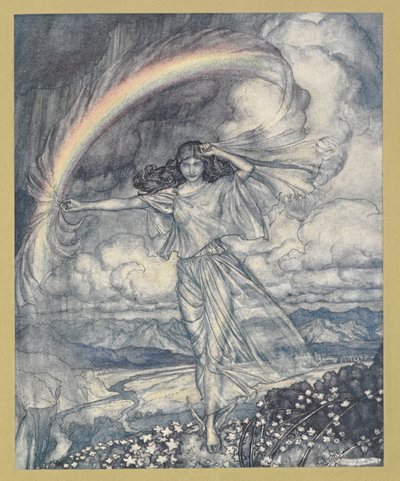 Iris là-bas, avec un arc humide - Arthur Rackham