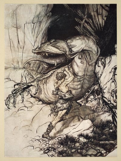 Siegfried tue Fafner, illustration de 