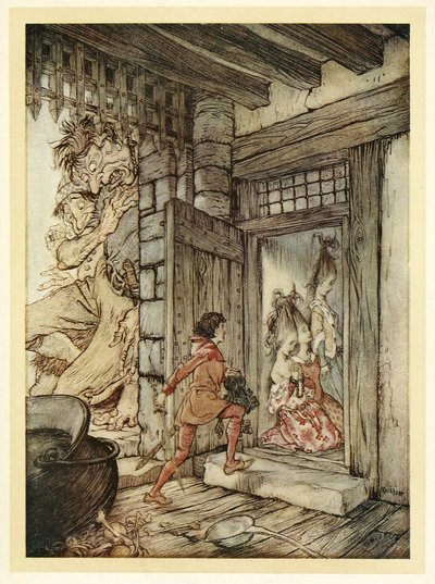 Prenant les clés du Château, Jack déverrouilla toutes les portes, des Contes de Fées Anglais - Arthur Rackham
