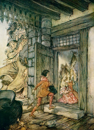 Prenant les clés du château Jack a ouvert toutes les portes, illustration de 