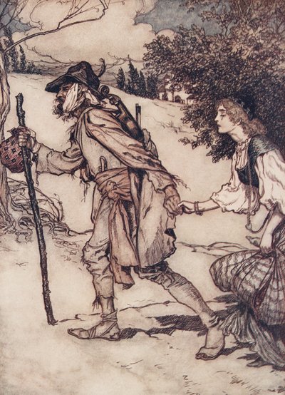 Le mendiant la prit par la main et l
