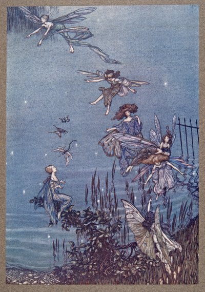 Les fées de la Serpentine, de Peter Pan dans les jardins de Kensington par J M Barrie, pub. 1906 - Arthur Rackham