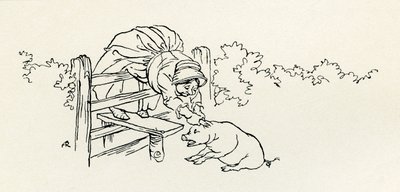 La vieille femme et son cochon - Arthur Rackham
