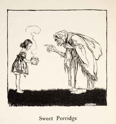 Le petit alla chercher la boîte, de Petit Frère et Petite Sœur et autres contes des frères Grimm, pub. 1917 - Arthur Rackham