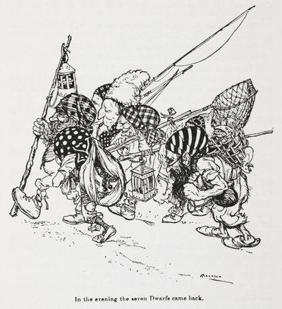 Les sept nains de Blanche-Neige - Arthur Rackham