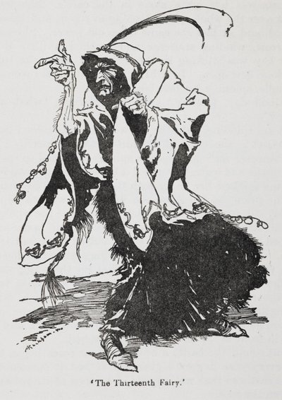 La treizième fée de La Belle au bois dormant - Arthur Rackham