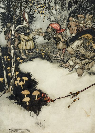 Ils buvaient leur liqueur en silence profond, 1905 - Arthur Rackham