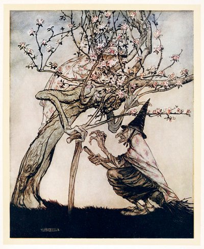Arbre à moi ! Ô arbre à moi ! As-tu vu ma petite fille méchante, Contes de fées anglais, pub 1922 - Arthur Rackham
