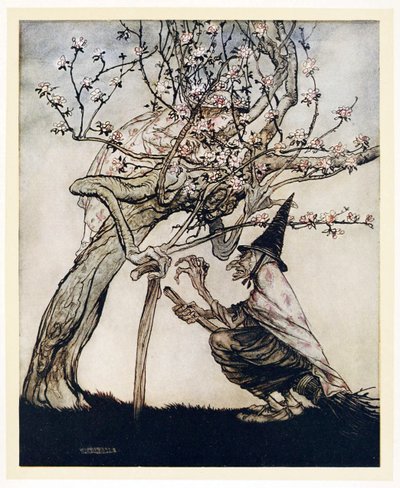 Arbre à moi! Ô arbre à moi! As-tu vu ma petite fille méchante?, des Contes de Fées Anglais - Arthur Rackham