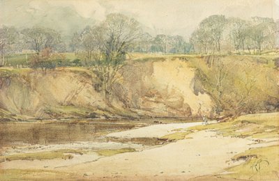 Un pêcheur à la mouche sur les rives de la Wharfe - Arthur Reginald Smith