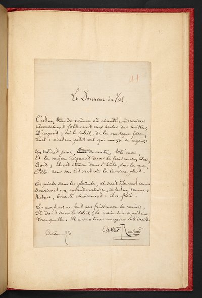 Le Dormeur du val - Arthur Rimbaud