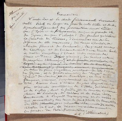 Manuscrit du poème « Promontoire » par Arthur Rimbaud - Arthur Rimbaud