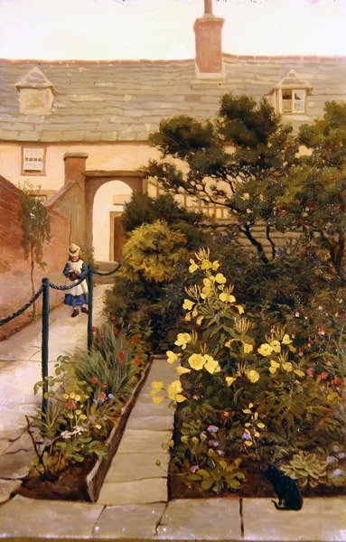Cottage au coucher du soleil - Arthur Temple Felix Clay