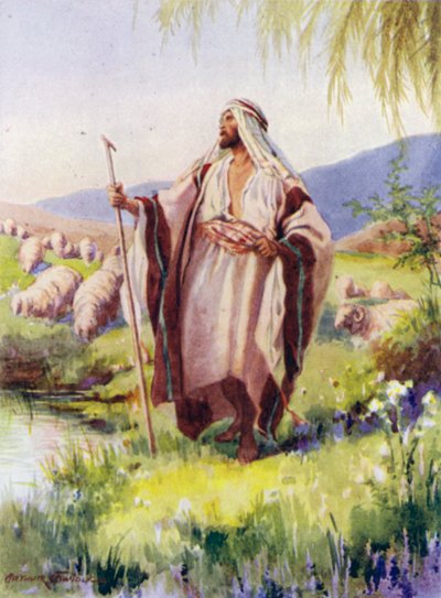 Le Seigneur est mon berger (lithographie en couleur) - Arthur Twidle