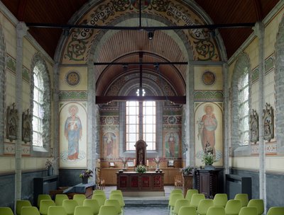 Chapelle (Mater, Sint-Amelbergakapel). Intérieur. 1915-1916. Architecte Arthur Van Ommeslaeghe. - Arthur Van Ommeslaeghe