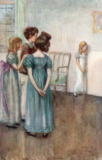 Illustration pour Northanger Abbey de Jane Austen - Arthur Wallis Mills