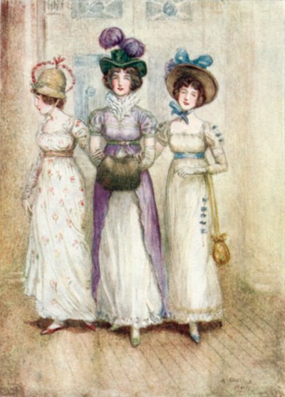 Illustration pour Northanger Abbey de Jane Austen - Arthur Wallis Mills