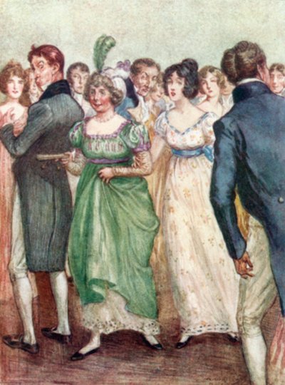 Illustration pour Northanger Abbey de Jane Austen - Arthur Wallis Mills