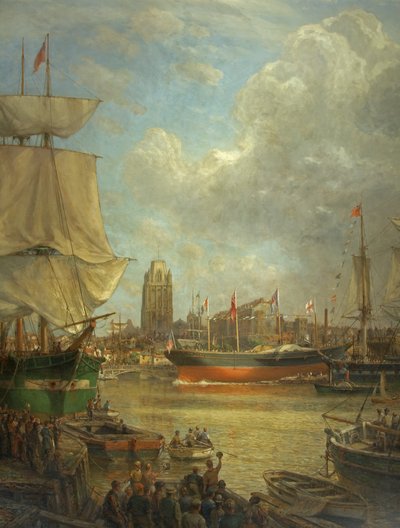 Le lancement du Great Western en 1837 - Arthur Wilde Parsons
