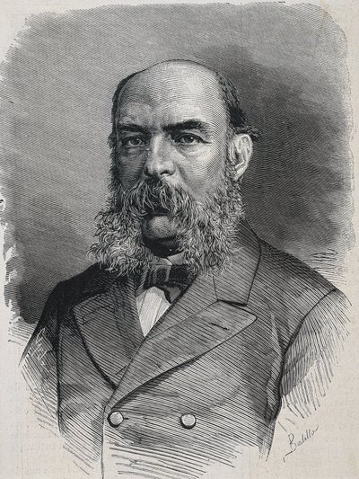 AMADOR DE LOS RIOS, José (1818-1878). Historien anglais et sémitique. La Ilustracion Española y Americana. Gravure. - Artist Unknown