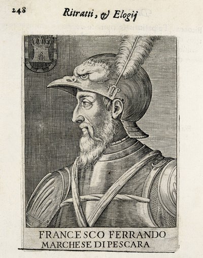 AVALOS, Fernando Francisco (1490-1546). Général espagnol. Xylographie. ESPAGNE. MADRID (COMMUNAUTÉ AUTONOME). Madrid. Bibliothèque Nationale - Artist Unknown