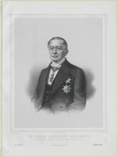 Alexandre Mikhailovitch comte Gorchakov - Artist Unknown