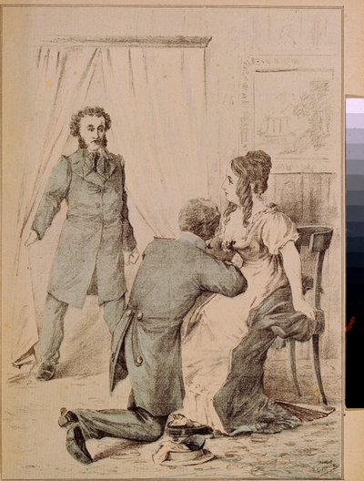 Alexandre Pouchkine (1799-1837) (litho) - Artist Unknown