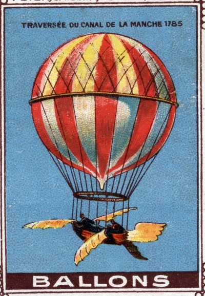 Ballon lors de la traversée du canal de la Manche - Artist Unknown
