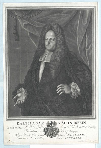 Balthazar Schnurbein de et vers Meitingen - Artist Unknown