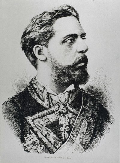 CARLOS VII, Carlos Maria de los Dolores de Borbon y Austria-Este (1848-1909). Prétendant carliste au trône d