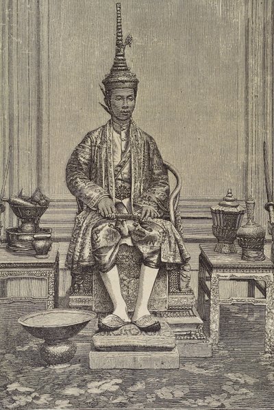 Chulalongkorn ou Rama V (1853-1910). Cinquième monarque de Siam sous la maison de Chakri. Gravure. Collection privée - Artist Unknown