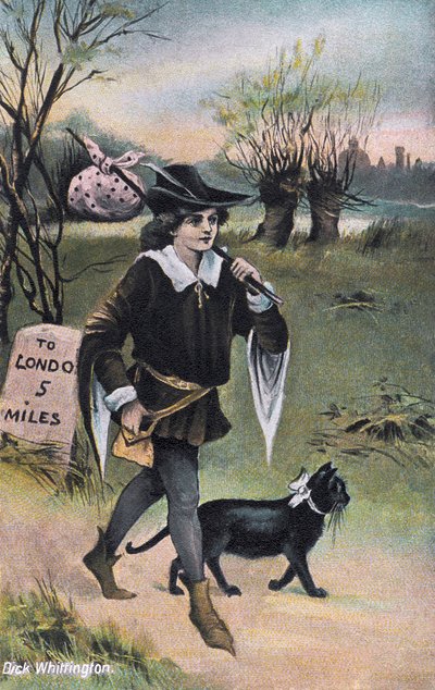 Dick Whittington en route pour Londres (impression) - Artist Unknown