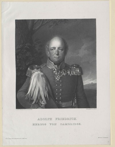 Duc de Cambridge Adolf Friedrich - Artist Unknown