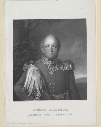 Duc de Cambridge Adolf Friedrich - Artist Unknown