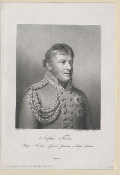 Duc de Cambridge Adolf Friedrich - Artist Unknown