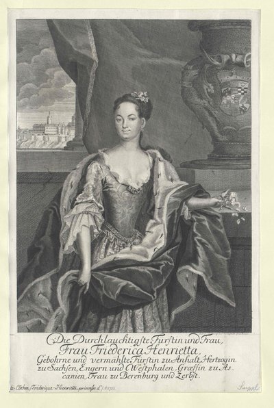 Friederike Henriette princess Anhalt-Bernburg - Artist Unknown