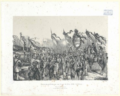 Funérailles des personnes tuées en action les 13 et 14 mars 1848 - Artist Unknown