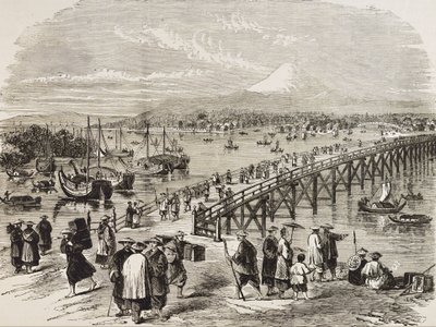 JAPON (19e siècle). Ville d