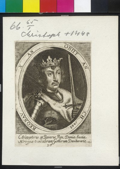 Roi du Danemark et de Suède Christoph III - Artist Unknown