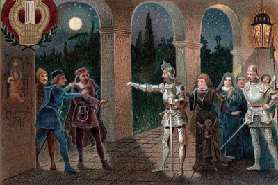 Leonora enlevée au couvent par Manrico, acte II scène 5 de l