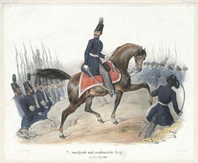 Garde nationale et légion collégiale le 26 mai 1848 - Artist Unknown