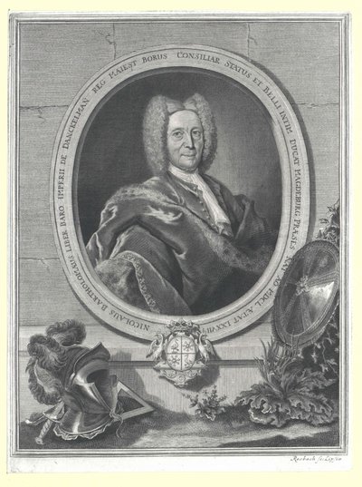Nikolaus Bartholomew Baron von Danckelmann (imprimé) - Artist Unknown