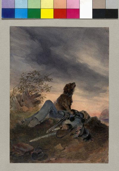Soldat autrichien tué en action - Artist Unknown