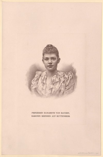 Princesse de Bavière Elisabeth (impression) - Artist Unknown