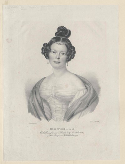 Princesse de Hohenlohe-Oehringen Mathilde - Artist Unknown