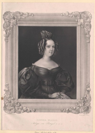 Reine du Portugal Marie II da honor - Artist Unknown